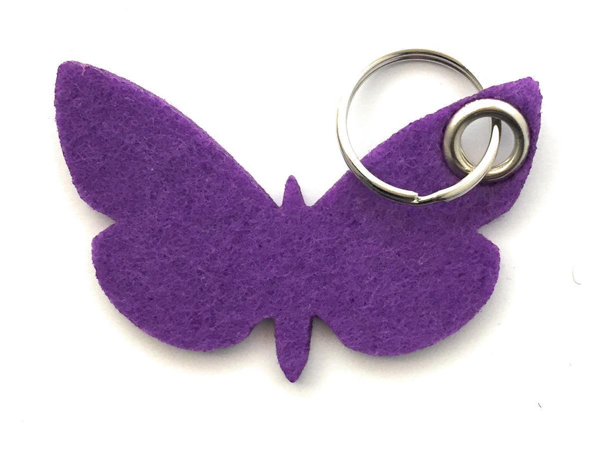 Schmetterling - Schlüsselanhänger Filz lila / flieder - Druck / Gravur Schmetterling - Schlüsselanhänger Filz lila / flieder -Druck 4-fbg