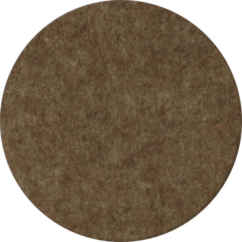 Filz-Untersetzer rund, 10cm, dunkelbraun hell-meliert optional mit Aufdruck oder Gravur Filz-Untersetzer rund, 10cm, dunkelbraun hell-meliert - mit Lasergravur
