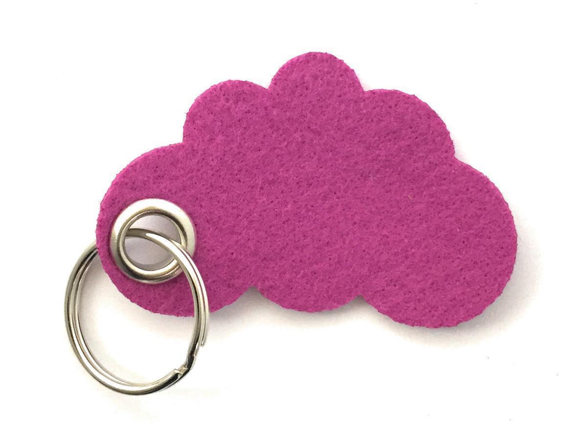 Wolke / Cloud - Schlüsselanhänger Filz in magenta mit Druck 4-fbg