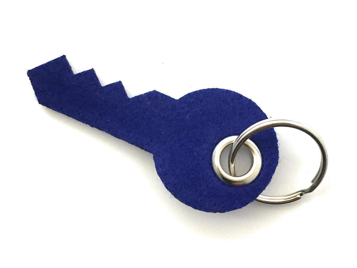 Schlüssel - Schlüsselanhänger Filz in royalblau mit Druck 4-fbg