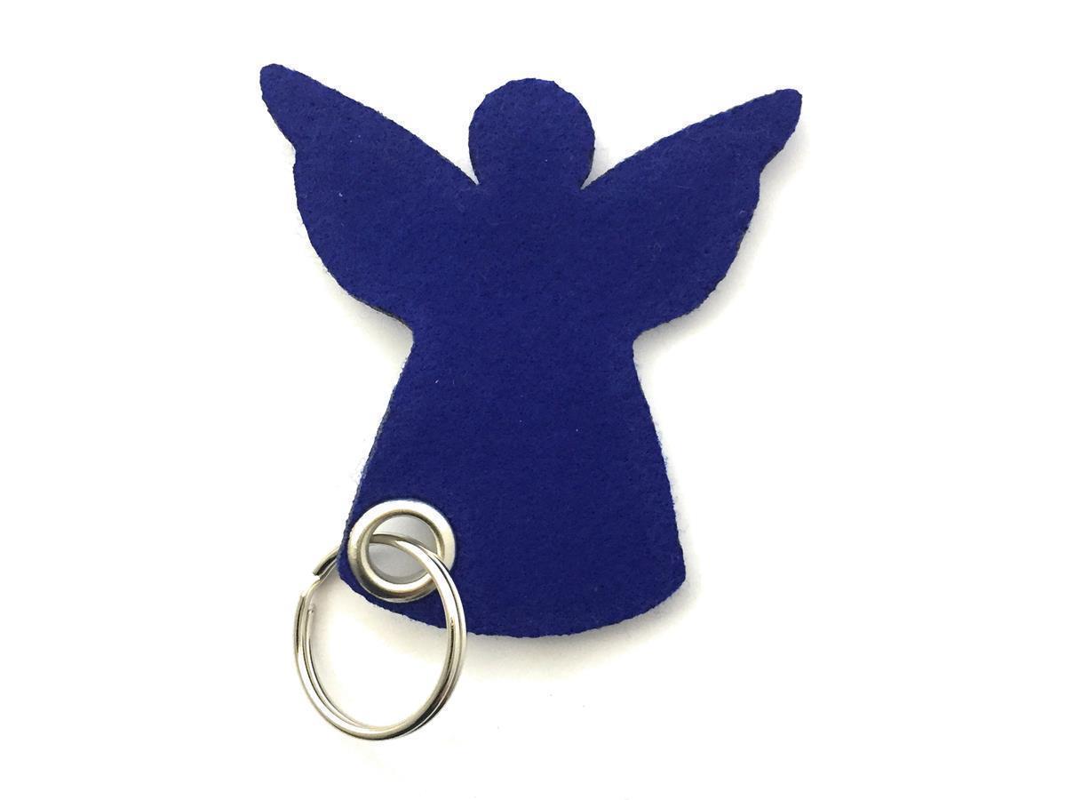 Engel - Schlüsselanhänger Filz in royalblau mit Druck 4-fbg