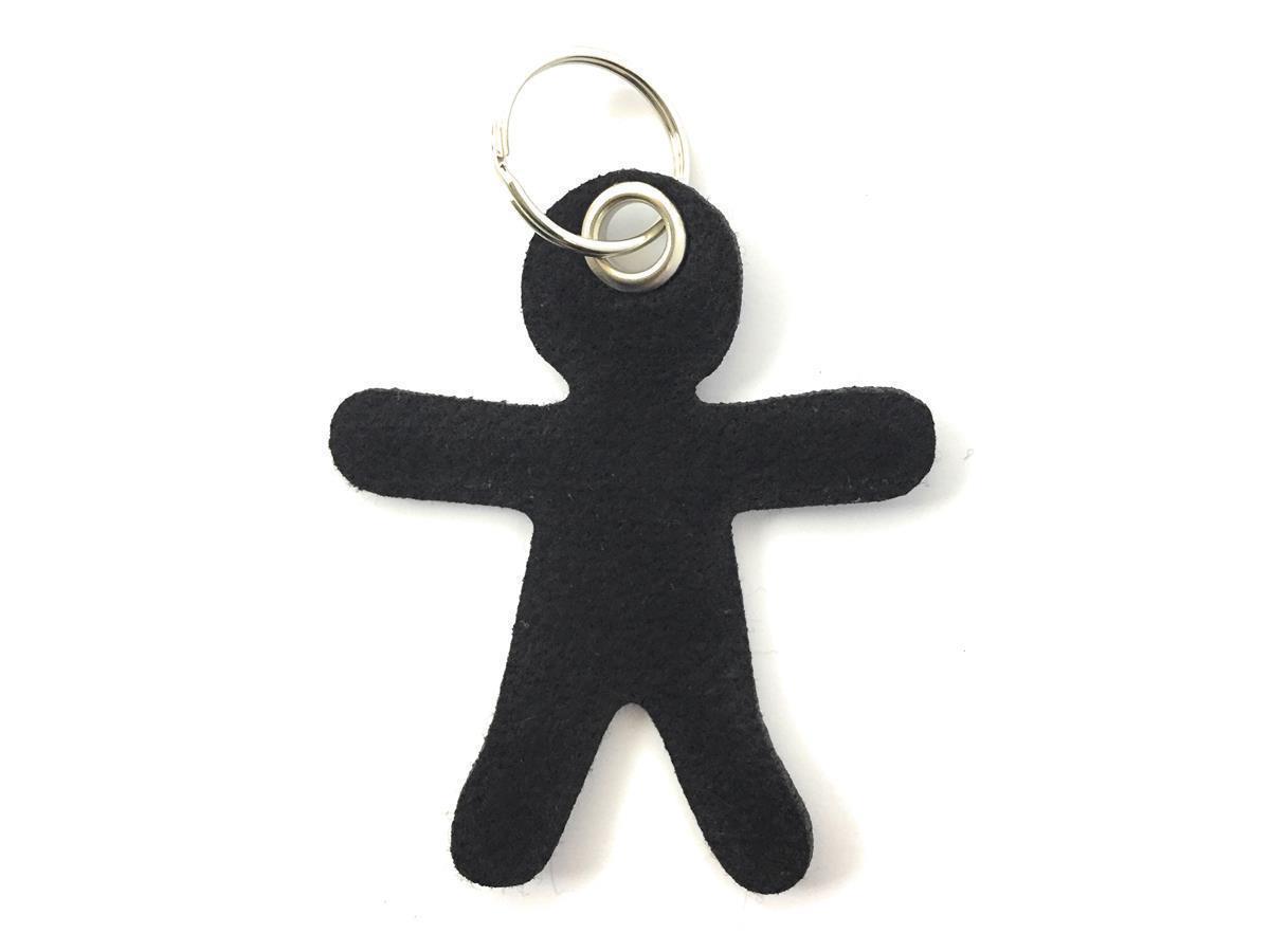 Männchen - Schlüsselanhänger Filz in schwarz - Druck / Gravur Männchen - Schlüsselanhänger Filz in schwarz mit Druck 4-fbg