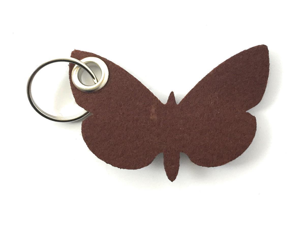 Schmetterling - Schlüsselanhänger Filz in braun - Druck / Gravur Schmetterling - Schlüsselanhänger Filz in braun mit Druck 4-fbg