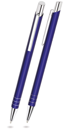 LARA Navy-Blau glänzender Metallkugelschreiber LARA Navy-Blau glänzender Metallkugelschreiber