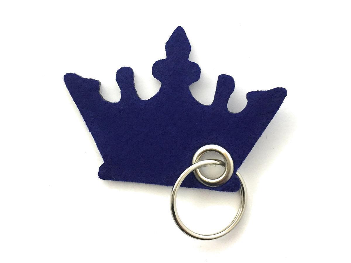 Krone - Schlüsselanhänger Filz in royalblau mit Druck 4-fbg