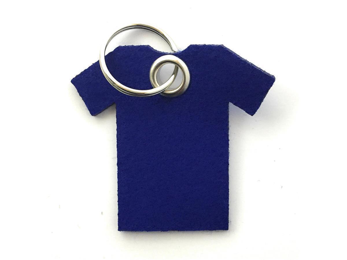 T-Shirt - Schlüsselanhänger Filz in royalblau - Druck / Gravur T-Shirt - Schlüsselanhänger Filz in royalblau mit Druck 4-fbg