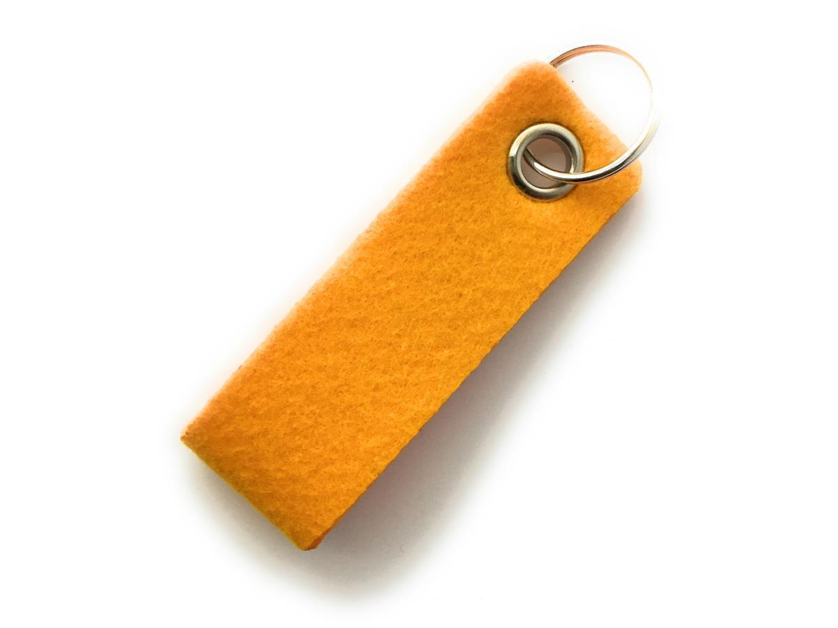 Schlaufe mini - Filz-Schlüsselanhänger - Farbe: gelb - Siebdruck 4-fbg