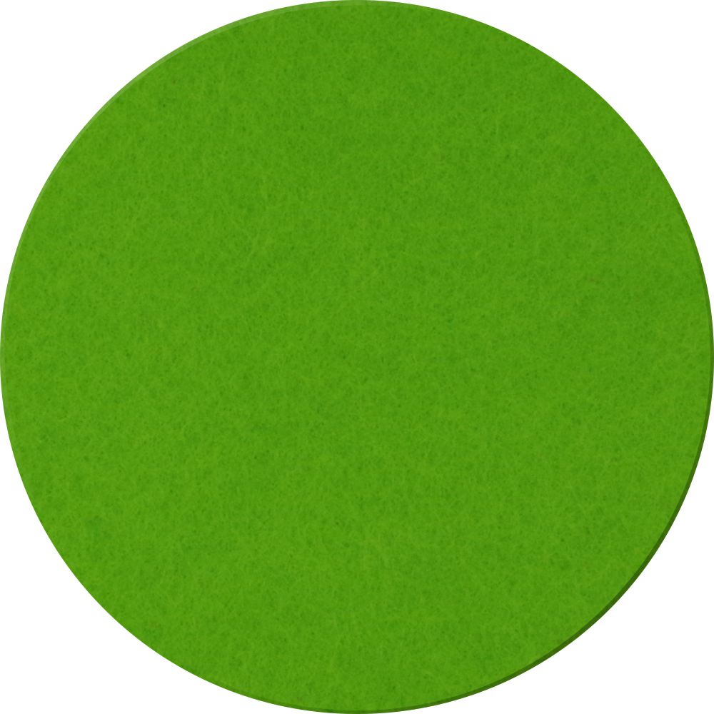 Filz-Untersetzer rund, 10cm, apfelgrün - mit Lasergravur