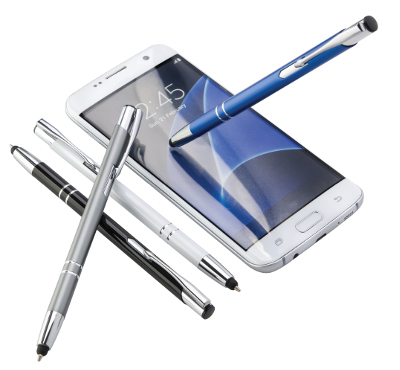 Grau matter LIBO SLIM TOUCH-PEN - Kugelschreiber aus Metall mit gratis Gravur