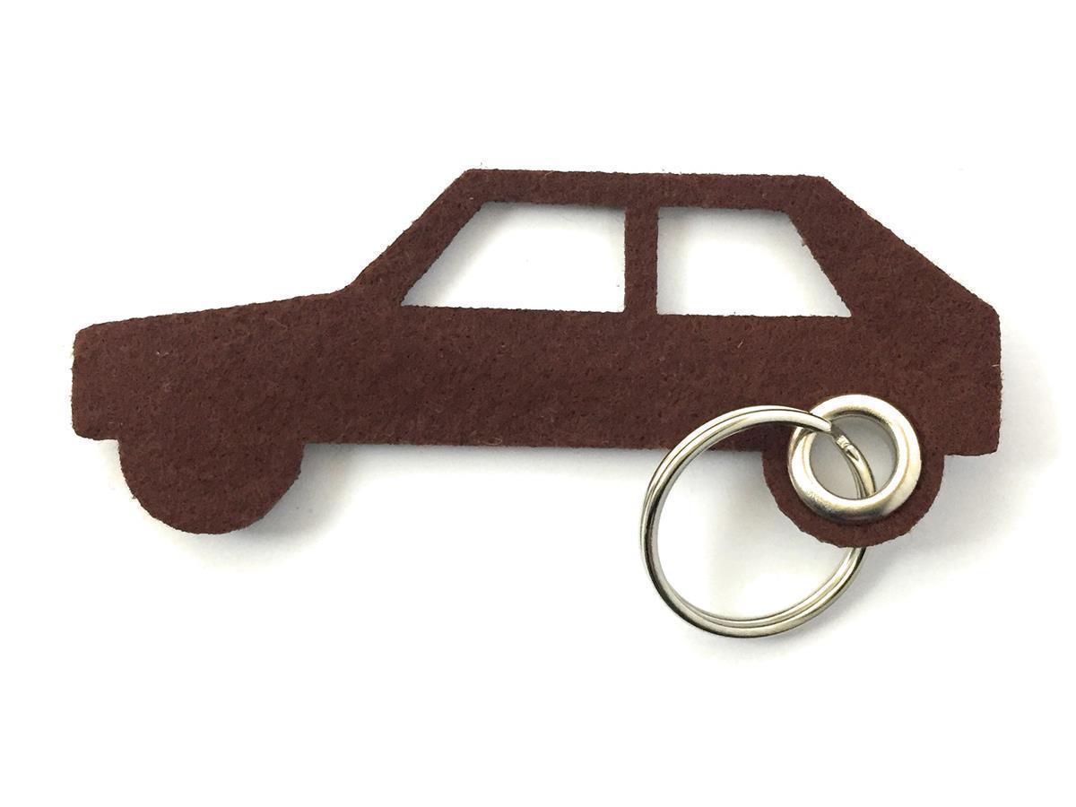 Auto - retro - Schlüsselanhänger Filz in braun - Druck / Gravur Auto - retro - Schlüsselanhänger Filz in braun mit Druck 4-fbg