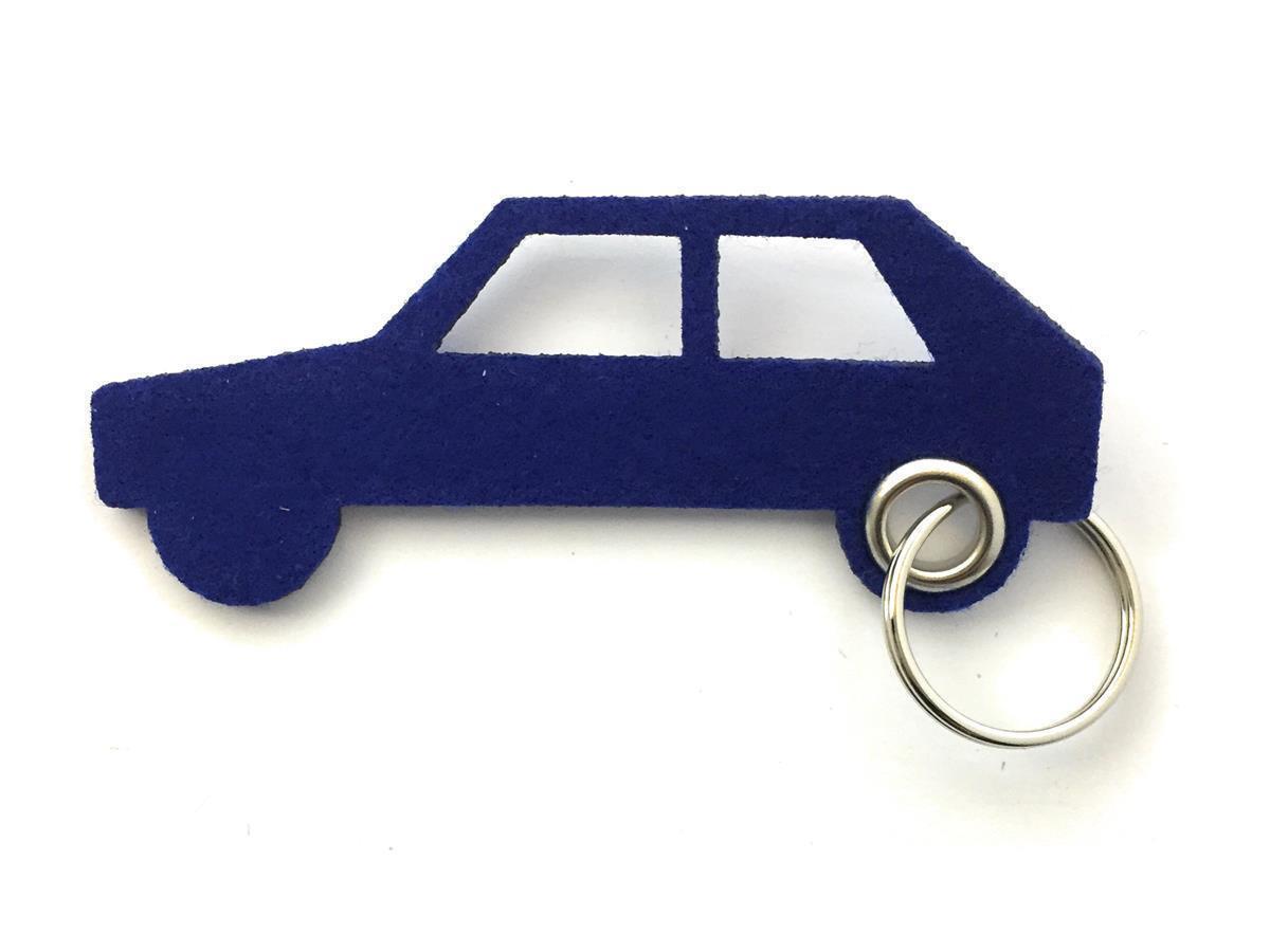 Auto - retro - Schlüsselanhänger Filz in royalblau - Druck / Gravur Auto - retro - Schlüsselanhänger Filz in royalblau mit Druck 4-fbg