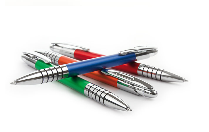 Vicky Schwarz glänzender Metallkugelschreiber Vicky Violett glänzender Metallkugelschreiber