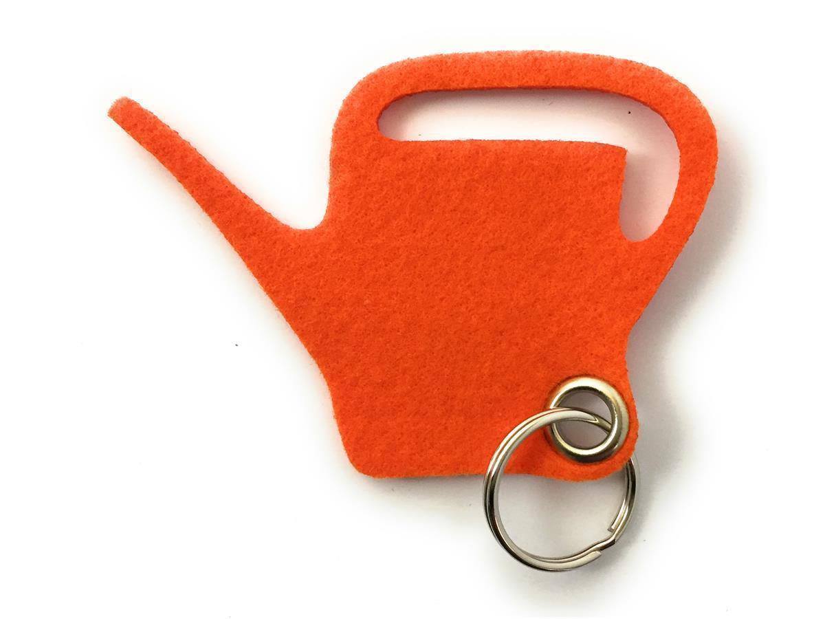 Giess-Kanne - Schlüsselanhänger Filz in orange mit Druck 4-fbg