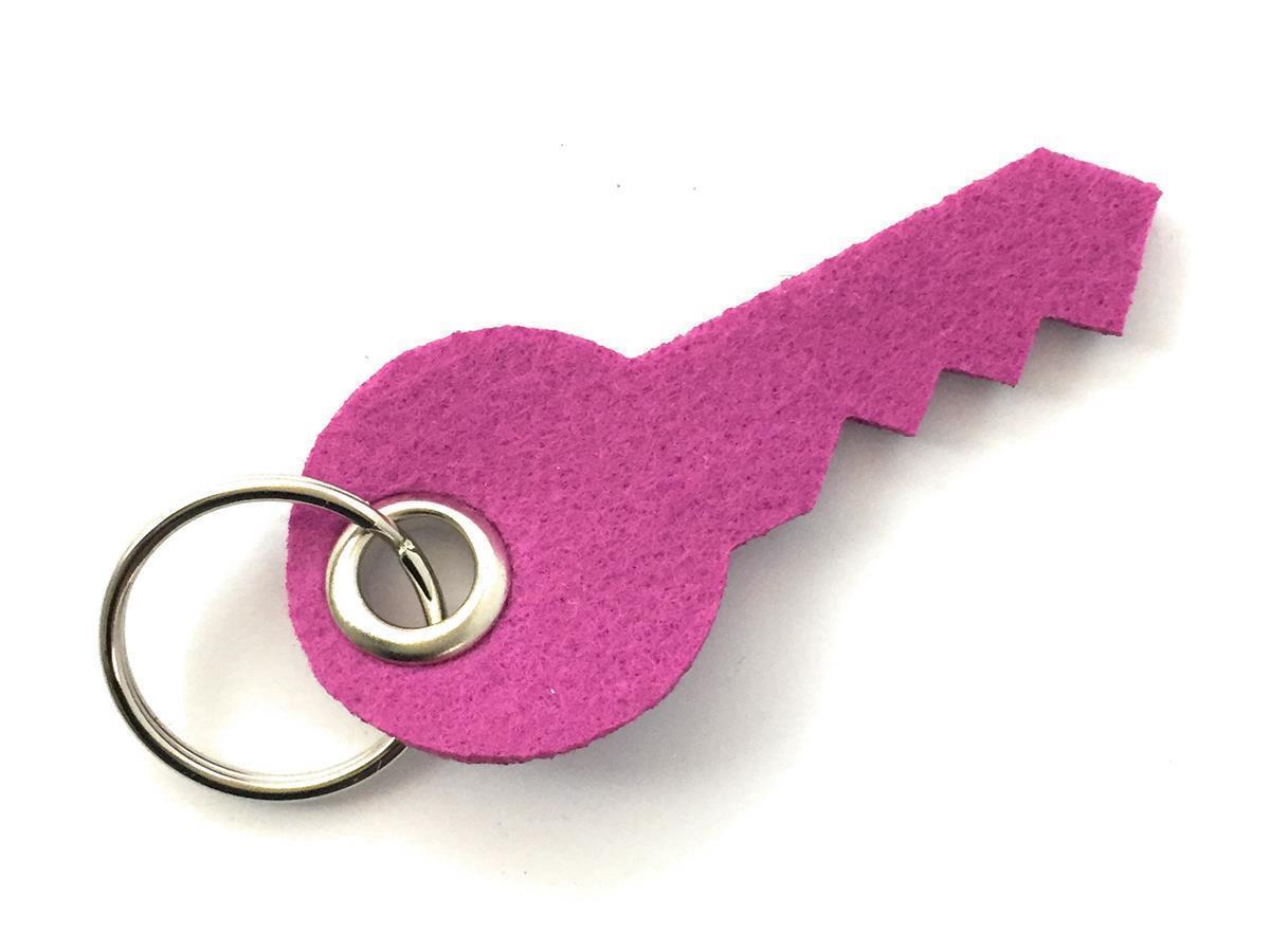 Schlüssel - Schlüsselanhänger Filz in magenta mit Druck 4-fbg