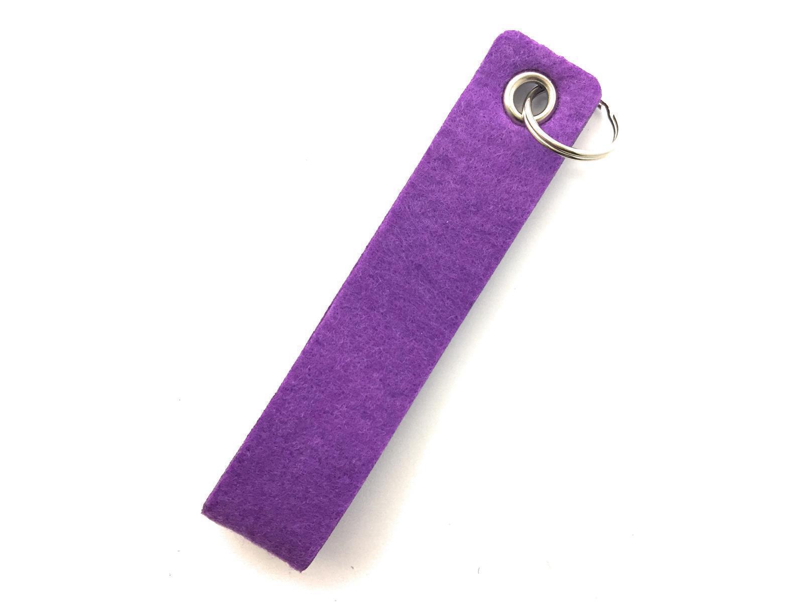 Schlaufe maxi - Filz-Schlüsselanhänger - Farbe: lila / flieder - Siebdruck 4-fbg