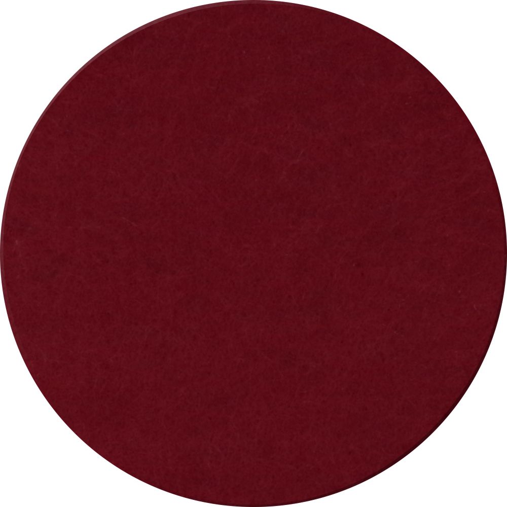 Filz-Untersetzer rund, 10cm, bordeaux - mit Lasergravur