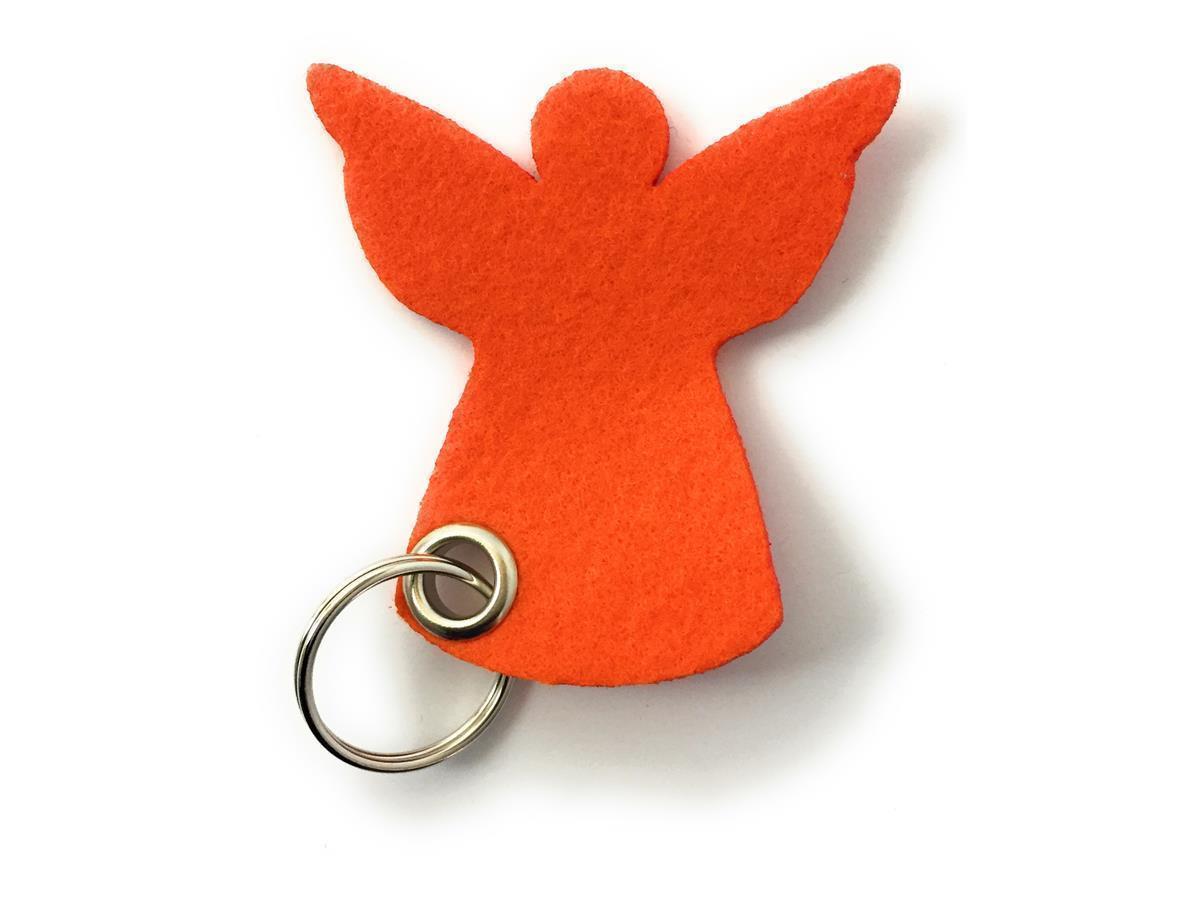 Engel - Schlüsselanhänger Filz in orange mit Druck 4-fbg
