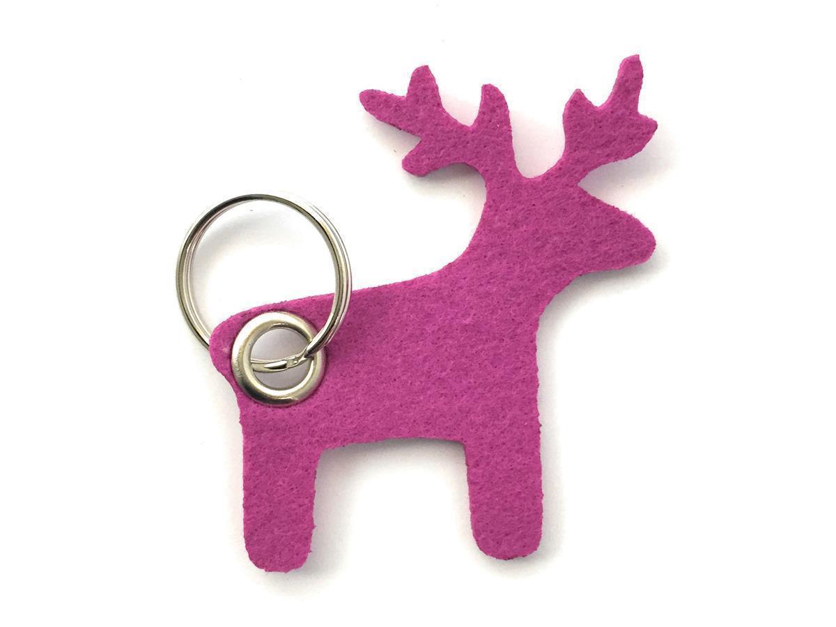 Elch - Schlüsselanhänger Filz in magenta - Druck / Gravur Elch - Schlüsselanhänger Filz in magenta mit Druck 4-fbg