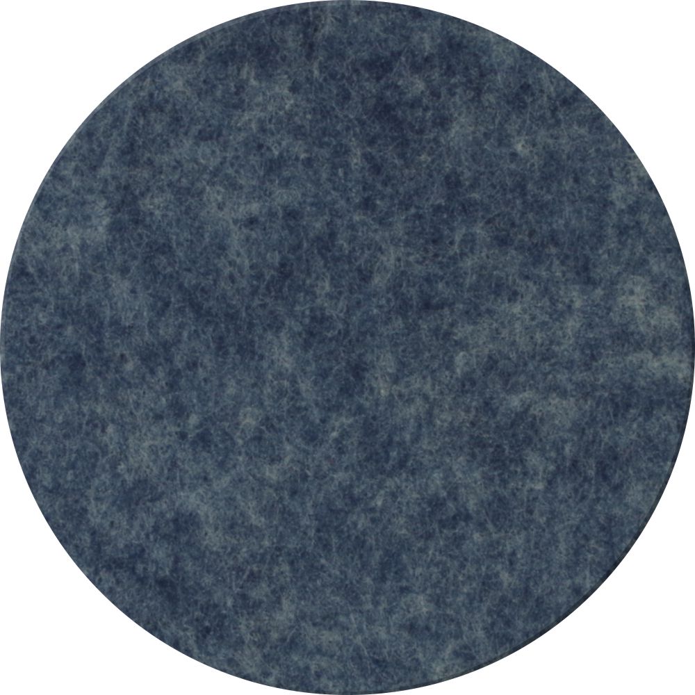 Filz-Untersetzer rund, 10cm, blau hell-meliert - mit Lasergravur