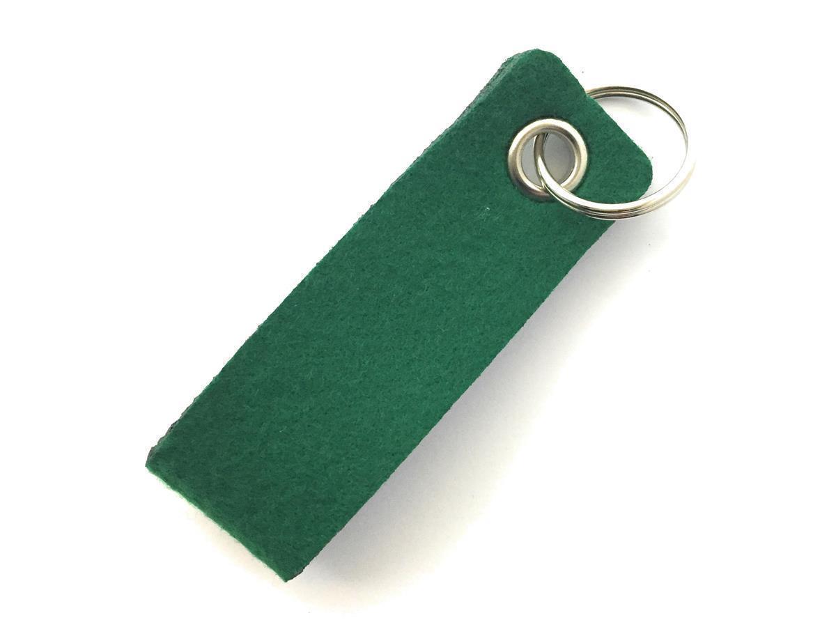 Schlaufe mini - Filz-Schlüsselanhänger - Farbe: waldgrün - Siebdruck 4-fbg