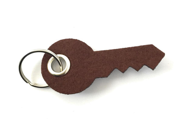 Schlüssel - Filz-Schlüsselanhänger - Farbe: braun - optional mit Gravur / Aufdruck