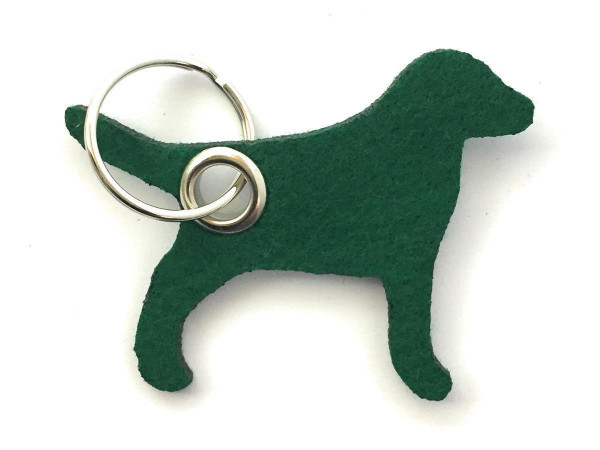 Hund / Tier - Filz-Schlüsselanhänger - Farbe: waldgrün - optional mit Gravur / Aufdruck