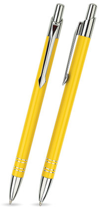 Ausverkauft - LOLA in Gelb - Kugelschreiber aus Metall mit gratis Gravur