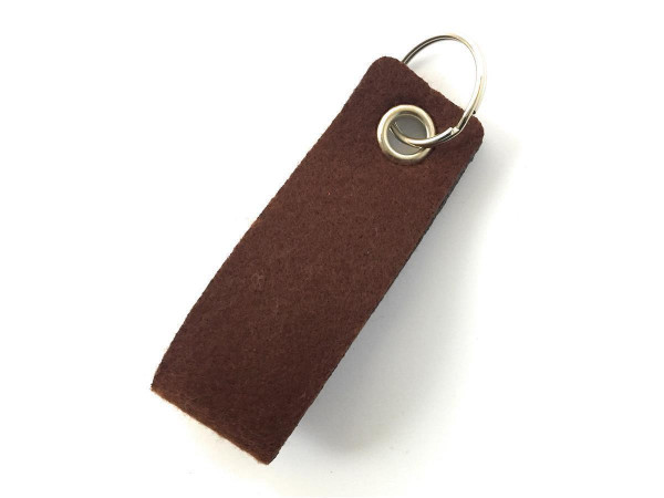 Schlaufe mini - Filz-Schlüsselanhänger - Farbe: braun - optional mit Gravur / Aufdruck
