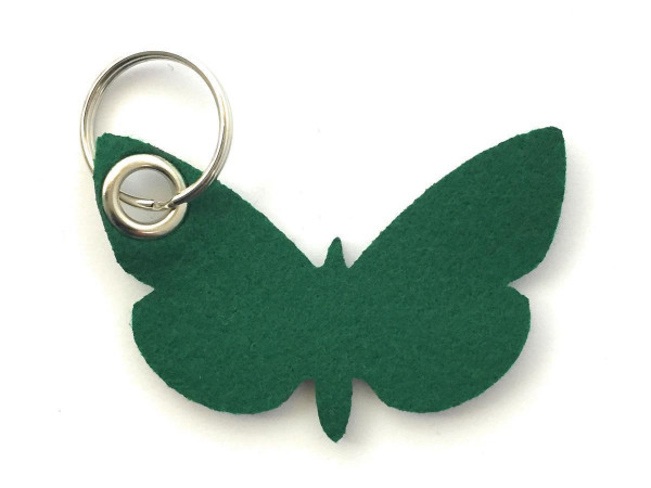 Schmetterling - Filz-Schlüsselanhänger - Farbe: waldgrün - optional mit Gravur / Aufdruck