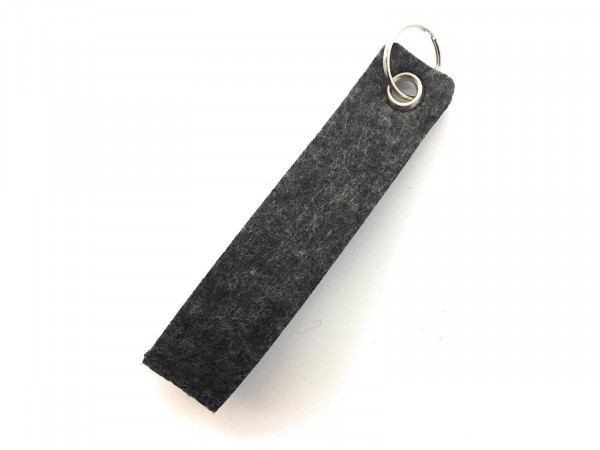 Schlaufe maxi - Filz-Schlüsselanhänger - Farbe: schwarz meliert - optional mit Gravur / Aufdruck