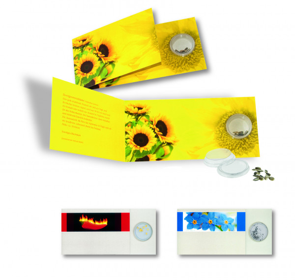 Samen-Karte Forget-me-not, Vergissmeinnicht, 1-4 c Digitaldruck inklusive