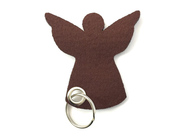 Engel / Weihnachten - Filz-Schlüsselanhänger - Farbe: braun - optional mit Gravur / Aufdruck