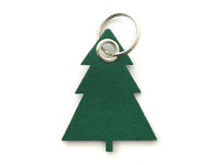 Tannenbaum / Nadelbaum groß - Filz-Schlüsselanhänger - Farbe: waldgrün - optional mit Gravur / Aufdr Neutral