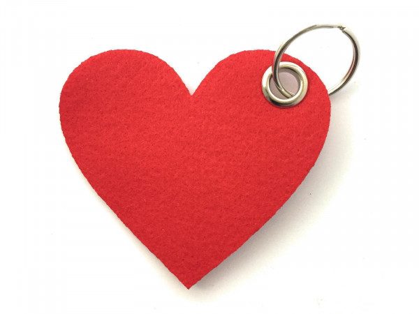 Herz / Liebe /groß - Filz-Schlüsselanhänger - Farbe: rot - optional mit Gravur / Aufdruck