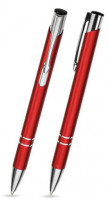 LIBO in Rot - Kugelschreiber aus Metall mit gratis Gravur