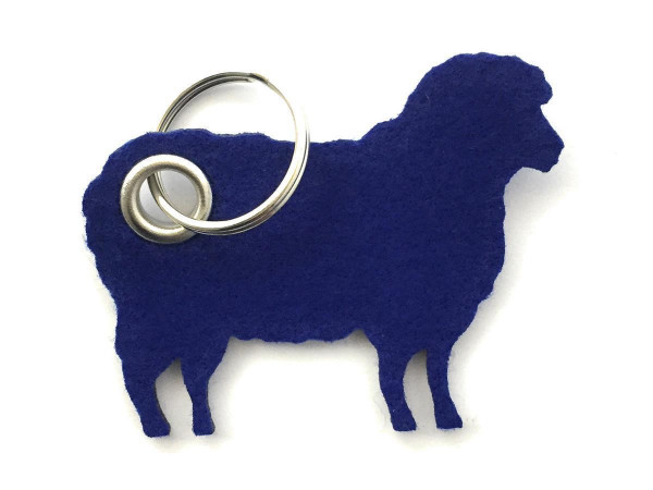 Schaf / Lamm / Tier - Filz-Schlüsselanhänger - Farbe: royalblau - optional mit Gravur / Aufdruck