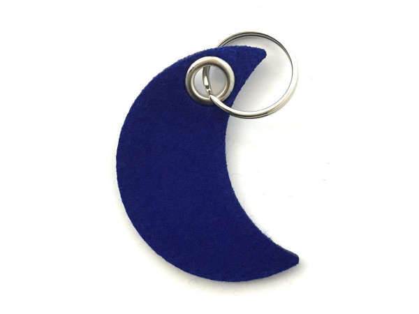 Mond - Filz-Schlüsselanhänger - Farbe: royalblau - optional mit Gravur / Aufdruck
