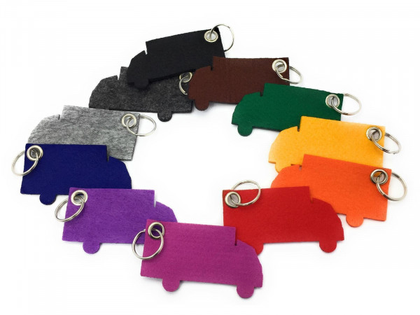 Elch - Filz-Schlüsselanhänger - Farbe: schwarz - optional mit Gravur / Aufdruck