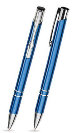 LIBO in Himmelblau - Kugelschreiber aus Metall mit gratis Gravur