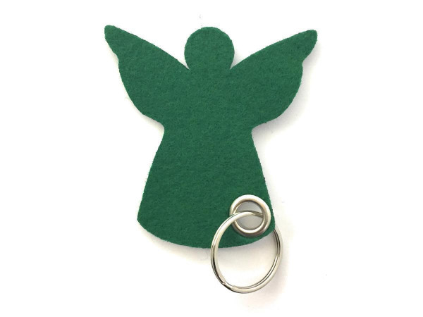 Engel / Weihnachten - Filz-Schlüsselanhänger - Farbe: waldgrün - optional mit Gravur / Aufdruck
