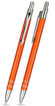 LOLA in Orange - Kugelschreiber aus Metall mit gratis Gravur
