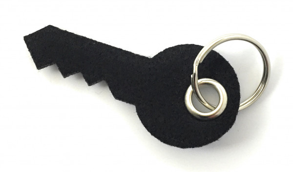 Schlüssel - Filz-Schlüsselanhänger - Farbe: schwarz - optional mit Gravur / Aufdruck