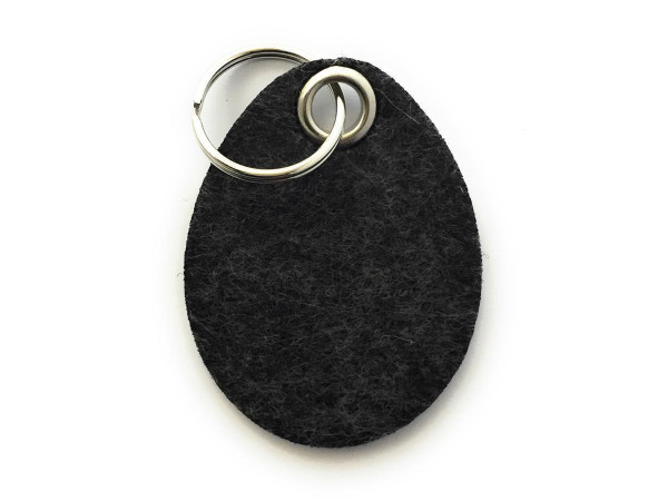 Ei / Ostern - Filz-Schlüsselanhänger - Farbe: schwarz meliert - optional mit Gravur / Aufdruck