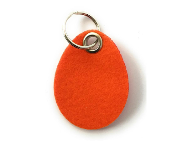 Ei / Ostern - Filz-Schlüsselanhänger - Farbe: orange - optional mit Gravur / Aufdruck