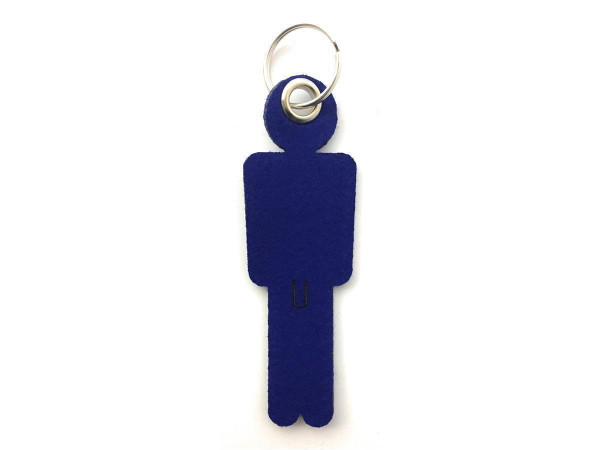 Mann / His - Filz-Schlüsselanhänger - Farbe: royalblau - optional mit Gravur / Aufdruck