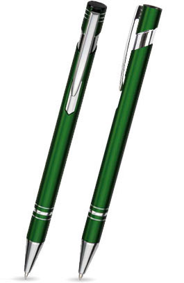 Ausverkauft - LANDO in Grün - Kugelschreiber aus Metall mit gratis Gravur