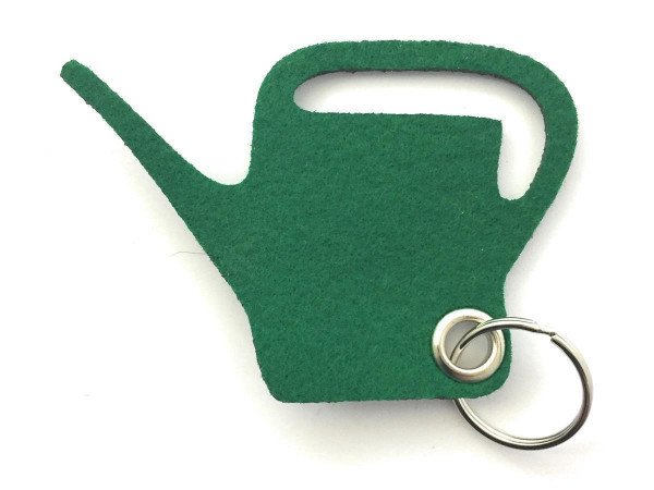 Giess-Kanne - Filz-Schlüsselanhänger - Farbe: waldgrün - optional mit Gravur / Aufdruck