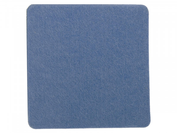 Polyesterfilz Untersetzer Quadrat (Filzstärke: ca. 5 mm) - blau - optional mit Siebdrucktransfer
