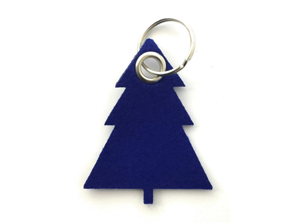 Tannenbaum / Nadelbaum groß - Filz-Schlüsselanhänger - Farbe: royalblau - optional mit Gravur / Aufd