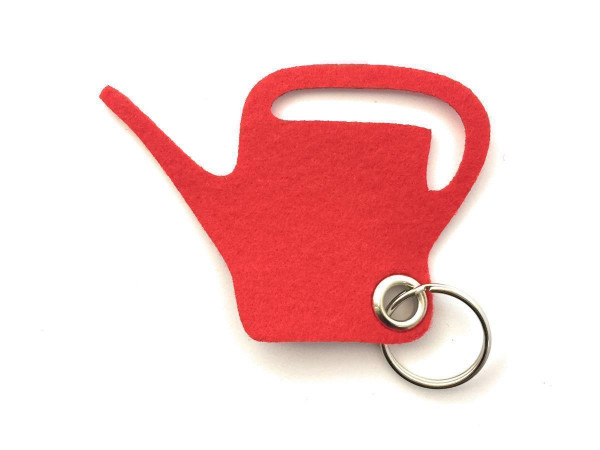 Giess-Kanne - Filz-Schlüsselanhänger - Farbe: rot - optional mit Gravur / Aufdruck
